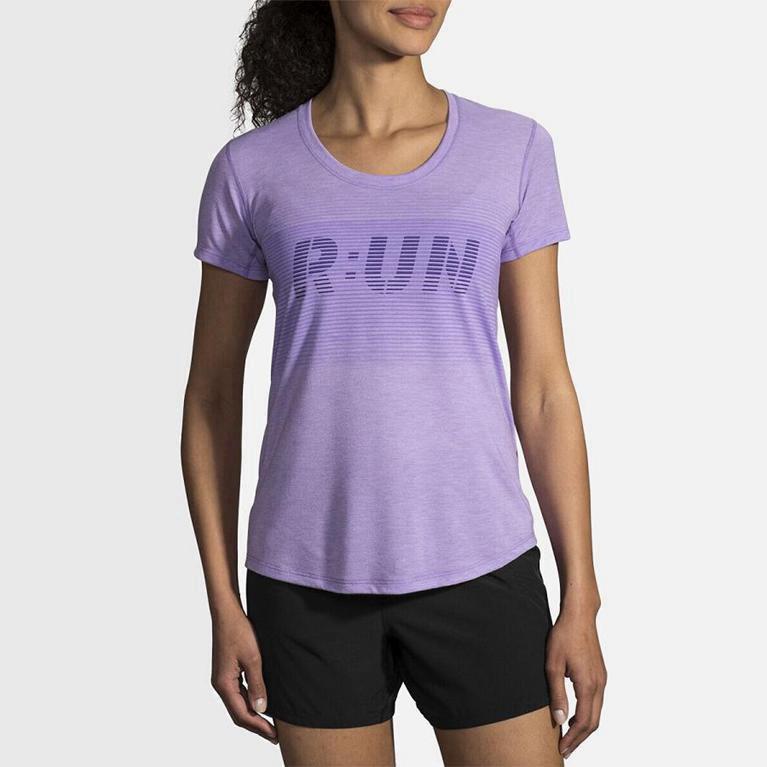 Brooks Distance Graphic - Camiseta Sin Mangas Mujer - Moradas (KIBZ-95087)